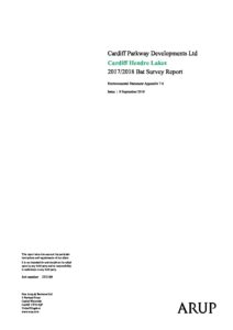 Bat Report.pdf Appendix E7 2017-2018 Bat Survey Report - Cardiff Hendre Lakes